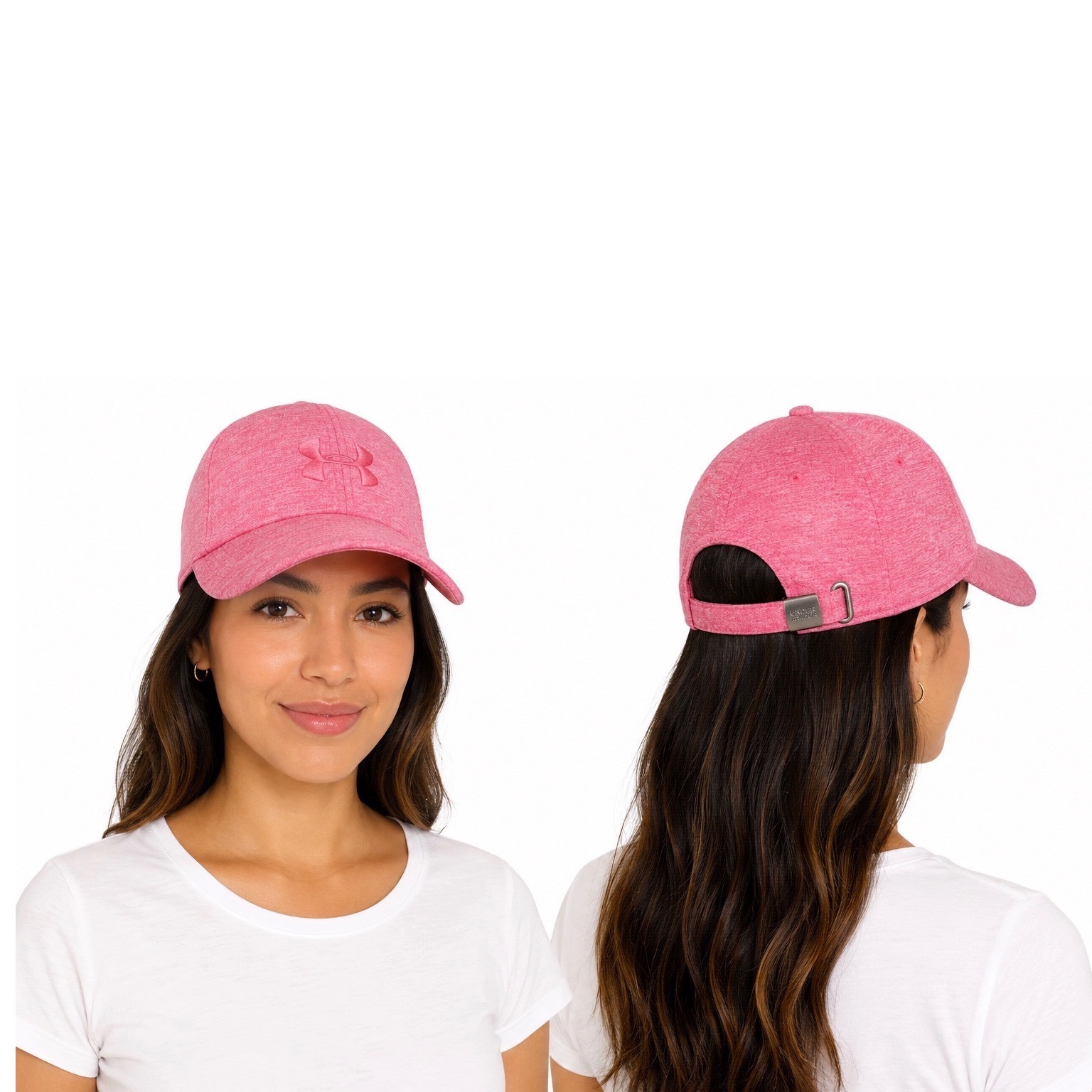 Under Armour Pink Heathered Ua Free Fit Baseball Hat Cap Osfa Athleisure 105-00